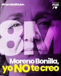 Junta y PP piden al PSOE que retire una campaña del 8M por usar contra Moreno el lema de apoyo a la víctima de La Manada