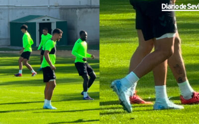El vendaje de Pablo Fornals en su vuelta junto a Johnny Cardoso