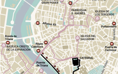 Todos los cortes de tráfico de la procesión Magna de Sevilla