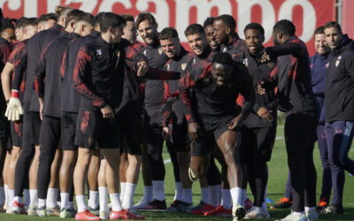 Las imágenes del primer entrenamiento de Akor Adams con el Sevilla FC